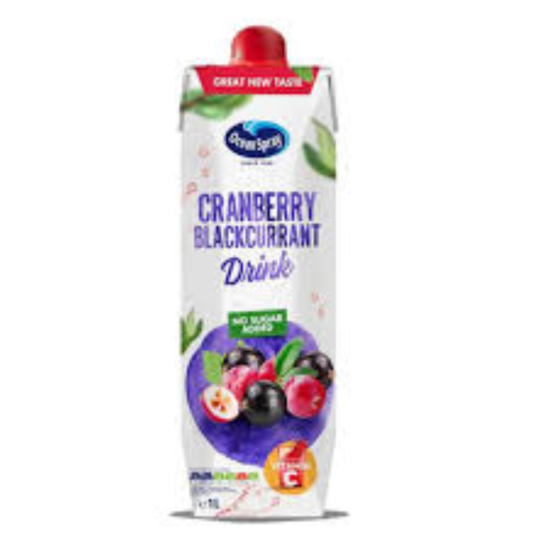 OCEAN SPRAY CRANBERRY BLACKCURRANT 1 LTR